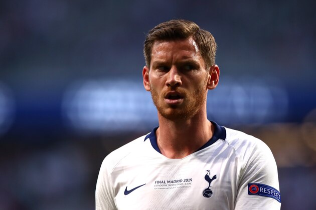 MADRID, SPAIN - JUNE 01: Jan Vertonghen of Tottenham Hotspur during the UEFA Champions League Final between Tottenham Hotspur and Liverpool at Estadio Wanda Metropolitano on June 01, 2019 in Madrid, Spain. (Photo by Chloe Knott - Danehouse/Getty Images)
