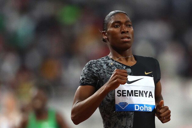 DOHA, QATAR - MAY 03:  Caster Semenya of South Africa races to the line to win the Women's 800 meters during the IAAF Diamond League event at the Khalifa International Stadium on May 03, 2019 in Doha, Qatar. (Photo by Francois Nel/Getty Images)