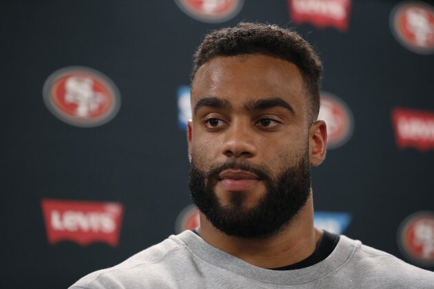 San Francisco 49ers San Francisco 49ers' Solomon Thomas (94) answers questions at a press conference following an NFL football football practice in Santa Clara, Calif., Tuesday, May 21, 2019. (AP Photo/Josie Lepe) San Francisco 49ers San Francisco 49ers' Solomon Thomas (94) answers questions at a press conference following an NFL football football practice in Santa Clara, Calif., Tuesday, May 21, 2019. (AP Photo/Josie Lepe)