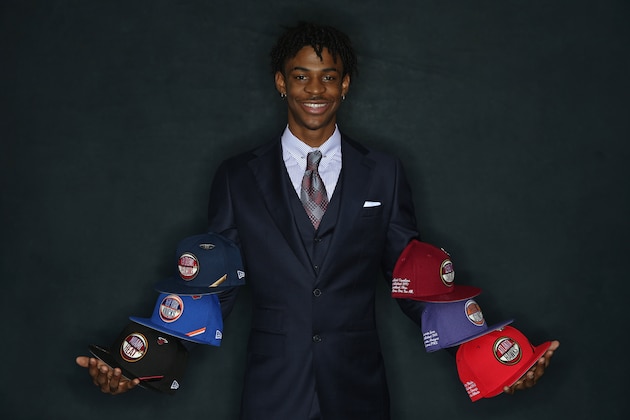 CHICAGO, IL - MAY 14:  NBA Draft Prospect, Ja Morant poses for a portrait at the 2019 NBA Draft Lottery on May 14, 2019 at the Chicago Hilton in Chicago, Illinois. NOTE TO USER: User expressly acknowledges and agrees that, by downloading and/or using this photograph, user is consenting to the terms and conditions of the Getty Images License Agreement. Mandatory Copyright Notice: Copyright 2019 NBAE (Photo by David Sherman/NBAE via Getty Images)