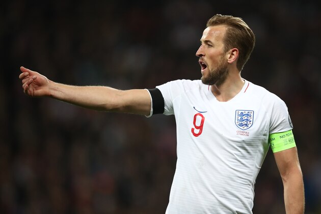 LONDON, ENGLAND - MARCH 22: Harry Kane of England during the 2020 UEFA European Championships group A qualifying match between England and Czech Republic at Wembley Stadium on March 22, 2019 in London, United Kingdom. (Photo by Marc Atkins/Getty Images)