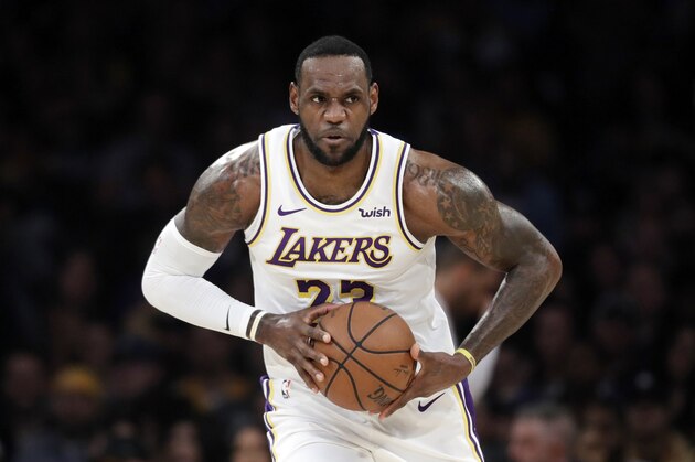 Los Angeles Lakers' LeBron James (23) during an NBA basketball game Sunday, March 24, 2019, in Los Angeles. (AP Photo/Marcio Jose Sanchez) Los Angeles Lakers' LeBron James (23) during an NBA basketball game Sunday, March 24, 2019, in Los Angeles. (AP Photo/Marcio Jose Sanchez)