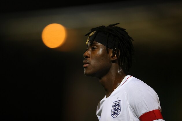 COLCHESTER, ENGLAND - NOVEMBER 19: Trevor Chalobah of England during the International Friendly match between England U20 and Germany U20 at Colchester Community Stadium on November 19, 2018 in Colchester, England. (Photo by Catherine Ivill/Getty Images)