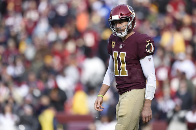 LANDOVER, MD - NOVEMBER 18: Alex Smith #11 of the Washington Redskins in action in the first half against the Houston Texans at FedExField on November 18, 2018 in Landover, Maryland. (Photo by Patrick McDermott/Getty Images)