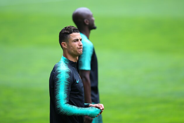 PORTO, PORTUGAL - JUNE 04: Cristiano Ronaldo of Portugal during a training session on the eve of the Nations League Semi-Final between Portugal and Switzerland at Estadio do Bessa on June 4, 2019 in Porto, Portugal. (Photo by Craig Mercer/MB Media/Getty Images)