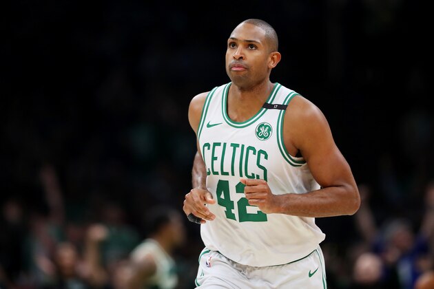 BOSTON, MASSACHUSETTS - MAY 06: Al Horford #42 of the Boston Celtics looks on during the second half of Game 4 of the Eastern Conference Semifinals during the 2019 NBA Playoffs at TD Garden on May 06, 2019 in Boston, Massachusetts. The Bucks defeat the Celtics 113-101. (Photo by Maddie Meyer/Getty Images)