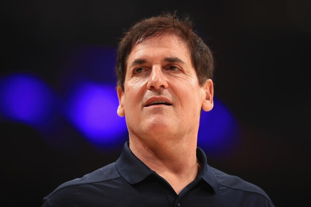 LOS ANGELES, CA - OCTOBER 31:  Owner Mark Cuban of the Dallas Mavericks looks on during the first half of a game against the Los Angeles Lakers  at Staples Center on October 31, 2018 in Los Angeles, California.  NOTE TO USER: User expressly acknowledges and agrees that, by downloading and or using this photograph, User is consenting to the terms and conditions of the Getty Images License Agreement.  (Photo by Sean M. Haffey/Getty Images)