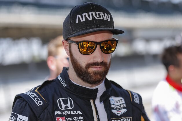 INDIANAPOLIS, IN - MAY 18: James Hinchcliffe #5 of Canada and Arrow Schmidt Peterson Motorsports,  is seen at the Indianapolis Motor Speedway on May 18, 2019 in Indianapolis, Indiana. (Photo by Michael Hickey/Getty Images)