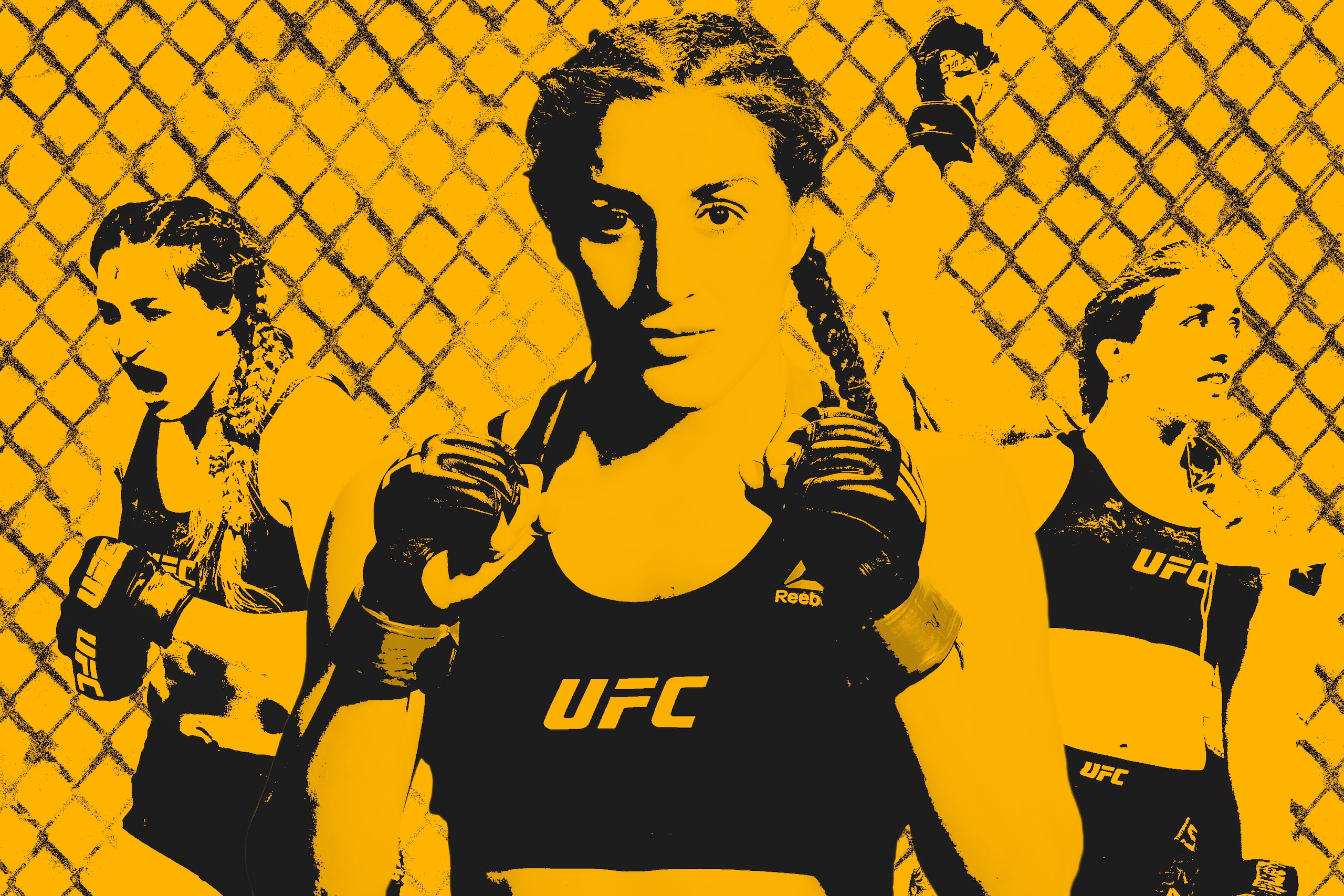 DALLAS, TX - SEPTEMBER 07:   Tatiana Suarez poses on the scale during the UFC 228 weigh-in at American Airlines Center on September 7, 2018 in Dallas, Texas. (Photo by Josh Hedges/Zuffa LLC/Zuffa LLC via Getty Images)