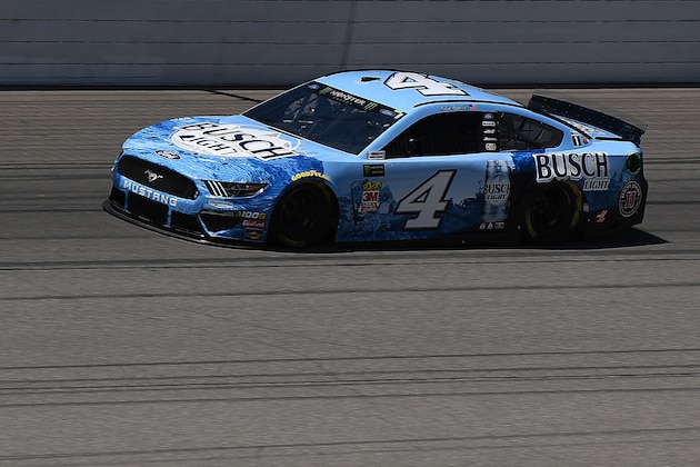 BROOKLYN, MICHIGAN - JUNE 07: Kevin Harvick, driver of the #4 Busch Light Ford, drives during practice for the Monster Energy NASCAR Cup Series FireKeepers Casino 400 at Michigan International Speedway on June 07, 2019 in Brooklyn, Michigan. (Photo by Stacy Revere/Getty Images)