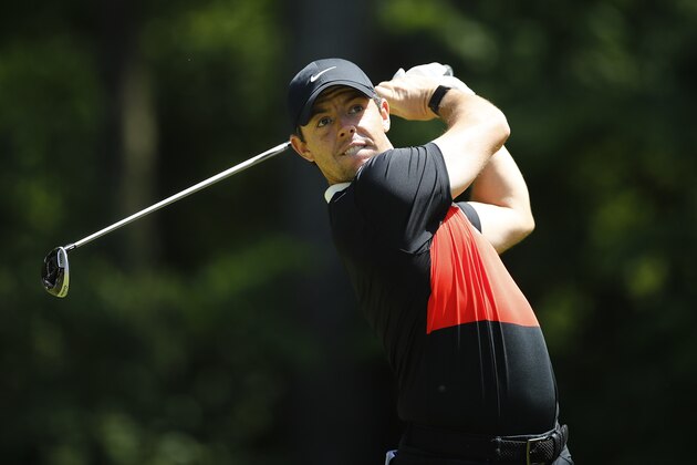 HAMILTON, ONTARIO - JUNE 08: Rory McIlroy of Northern Ireland plays his shot from the seventh tee during the third round of the RBC Canadian Open at Hamilton Golf and Country Club on June 08, 2019 in Hamilton, Canada. (Photo by Mark Blinch/Getty Images)
