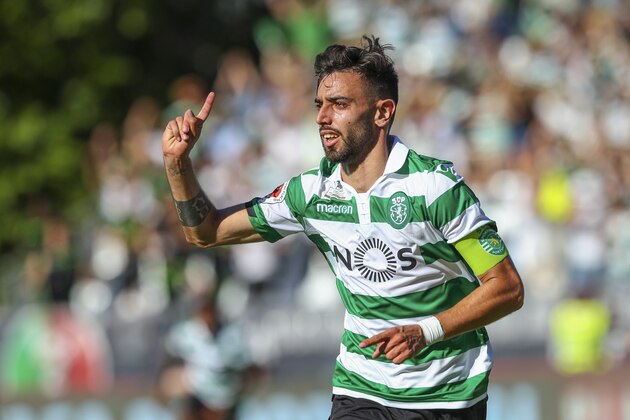 OEIRAS, PORTUGAL - MAY 25: Bruno Fernandes of Sporting CP celebrates scoring Sporting CP goal during the match between Sporting CP and FC Porto - Taca de Portugal Final at Estadio Nacional on May 25, 2019 in Oeiras, Portugal. (Photo by Carlos Rodrigues/Getty Images)