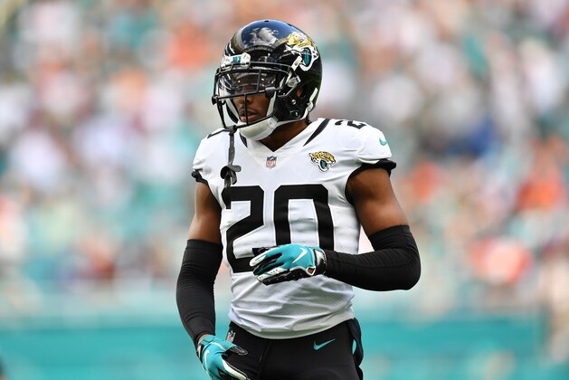 MIAMI, FL - DECEMBER 23: Jalen Ramsey #20 of the Jacksonville Jaguars in action against the Miami Dolphins at Hard Rock Stadium on December 23, 2018 in Miami, Florida. (Photo by Mark Brown/Getty Images)