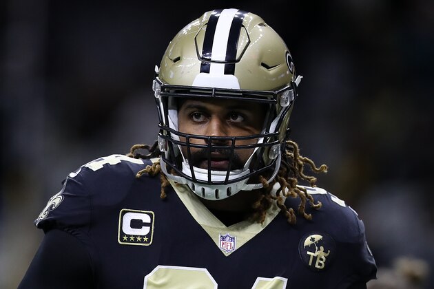 NEW ORLEANS, LOUISIANA - JANUARY 13: Cameron Jordan #94 of the New Orleans Saints during the NFC Divisional Playoff at the Mercedes Benz Superdome on January 13, 2019 in New Orleans, Louisiana. (Photo by Chris Graythen/Getty Images)