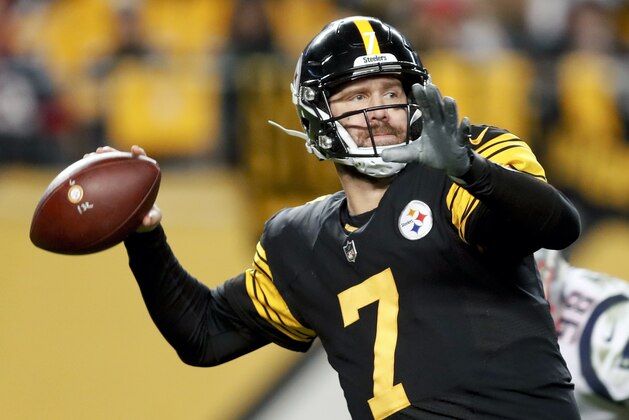 FILE - In this Dec. 16, 2018, file photo, Pittsburgh Steelers quarterback Ben Roethlisberger (7) plays in an NFL football game against the New England Patriots, in Pittsburgh. The Pittsburgh Steelers have reiterated repeatedly during an eventful offseason that quarterback Ben Roethlisberger remains the team's unquestioned leader. They've handed him a new deal to prove it. The Steelers and the two-time Super Bowl winner agreed to terms on a contract extension Wednesday, April 24, 2019,  that will keep Roethlisberger in Pittsburgh through the 2021 season.(AP Photo/Keith Srakocic, File)