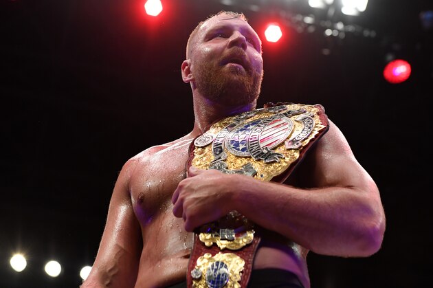 TOKYO, JAPAN - JUNE 05: New champion Jon Moxley looks on following the IWGP US Heavy Weight Championship bout  during the Best Of The Super Jr. Final of NJPW at Ryogoku Kokugikan on June 05, 2019 in Tokyo, Japan. (Photo by Etsuo Hara/Getty Images)