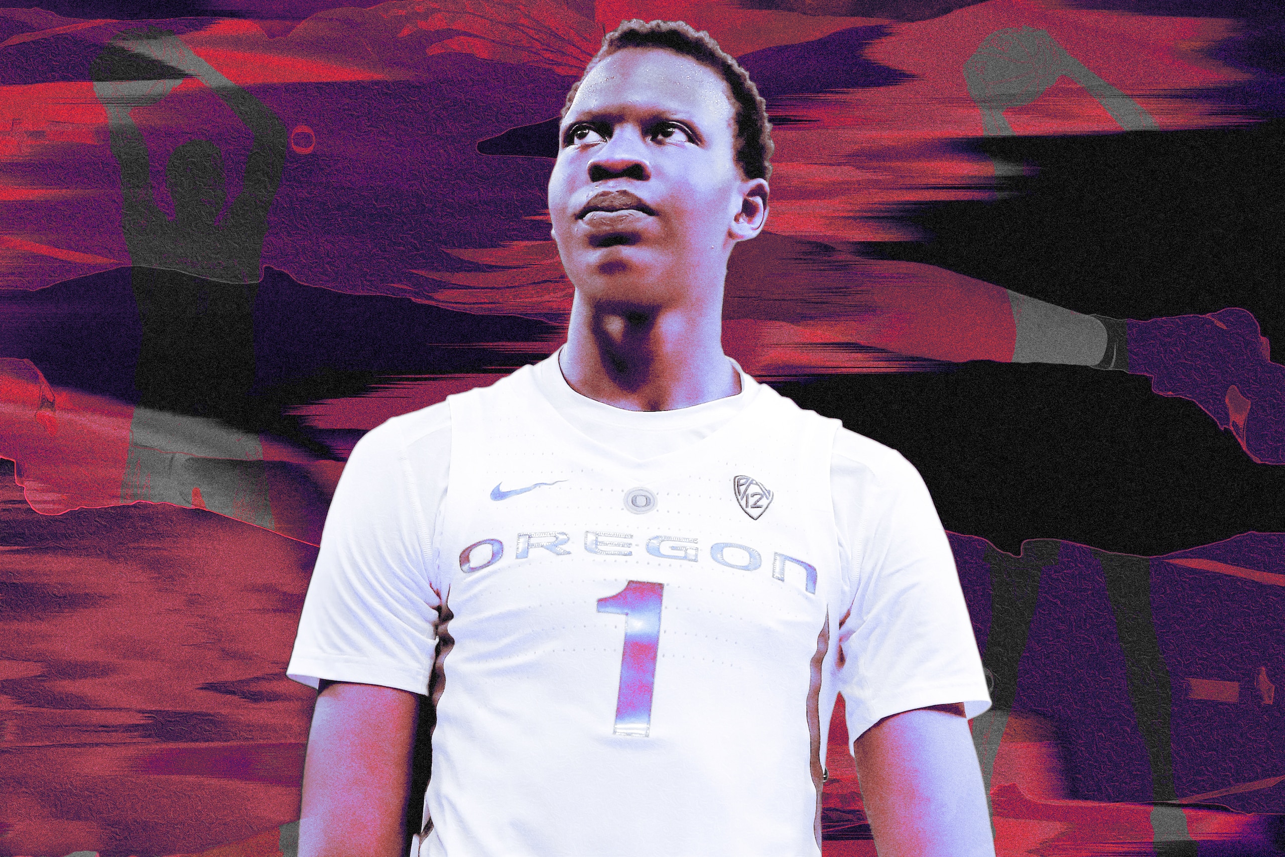 LOUISVILLE, KENTUCKY - MARCH 28: Bol Bol #1 of the Oregon Ducks looks on from the bench against the Virginia Cavaliers during the second half of the 2019 NCAA Men's Basketball Tournament South Regional at the KFC YUM! Center on March 28, 2019 in Louisville, Kentucky. (Photo by Andy Lyons/Getty Images) LOUISVILLE, KENTUCKY - MARCH 28: Bol Bol #1 of the Oregon Ducks looks on from the bench against the Virginia Cavaliers during the second half of the 2019 NCAA Men's Basketball Tournament South Regional at the KFC YUM! Center on March 28, 2019 in Louisville, Kentucky. (Photo by Andy Lyons/Getty Images)