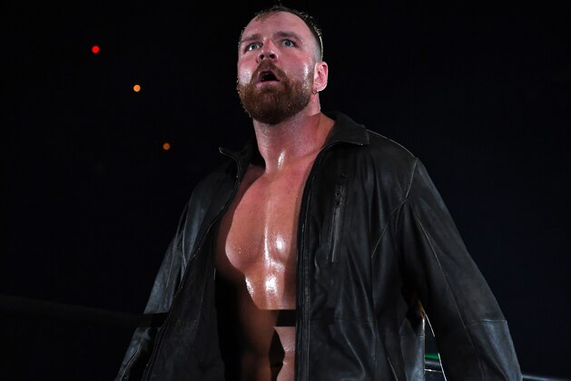 TOKYO, JAPAN - JUNE 05: Jon Moxley enters the ring prior to the IWGP US Heavy Weight Championship bout during the Best Of The Super Jr. Final of NJPW at Ryogoku Kokugikan on June 05, 2019 in Tokyo, Japan. (Photo by Etsuo Hara/Getty Images)