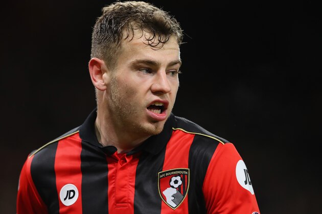 BOURNEMOUTH, ENGLAND - JANUARY 03:  Ryan Fraser of Bournemouth AFC in action during the Premier League match between AFC Bournemouth and Arsenal at Vitality Stadium on January 3, 2017 in Bournemouth, England.  (Photo by Warren Little/Getty Images)