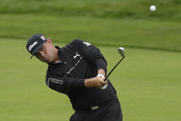 Gary Woodland hits from the fairway on the third hole during the second round of the U.S. Open golf tournament Friday, June 14, 2019, in Pebble Beach, Calif. (AP Photo/Matt York)