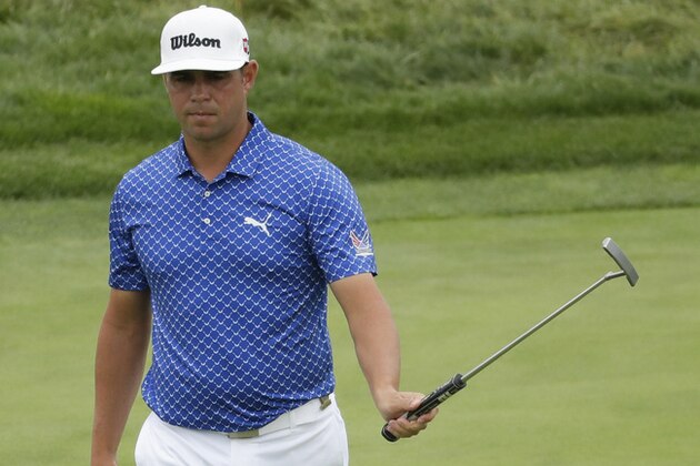 Gary Woodland waves after his putt on the seventh hole during the third round of the U.S. Open golf tournament Saturday, June 15, 2019, in Pebble Beach, Calif. (AP Photo/Matt York)