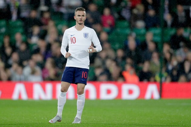 NORWICH, UNITED KINGDOM - SEPTEMBER 6: James Maddison of England U21 during the    match between England U21 v Holland U21 at the Carrow Road on September 6, 2018 in Norwich United Kingdom (Photo by Laurens Lindhout/Soccrates/Getty Images)