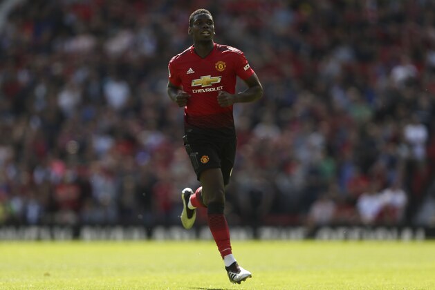 MANCHESTER, ENGLAND - MAY 12: Paul Pogba of Manchester United during the Premier League match between Manchester United and Cardiff City at Old Trafford on May 12, 2019 in Manchester, United Kingdom. (Photo by James Baylis - AMA/Getty Images)