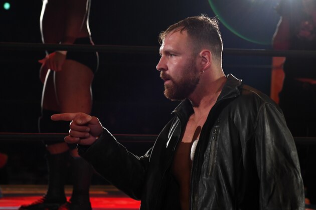 OSAKA, JAPAN - JUNE 09: Jon Moxley looks on during the Dominion 6.9 In Osaka-Jo Hall of NJPW on June 09, 2019 in Osaka, Japan. (Photo by Etsuo Hara/Getty Images)
