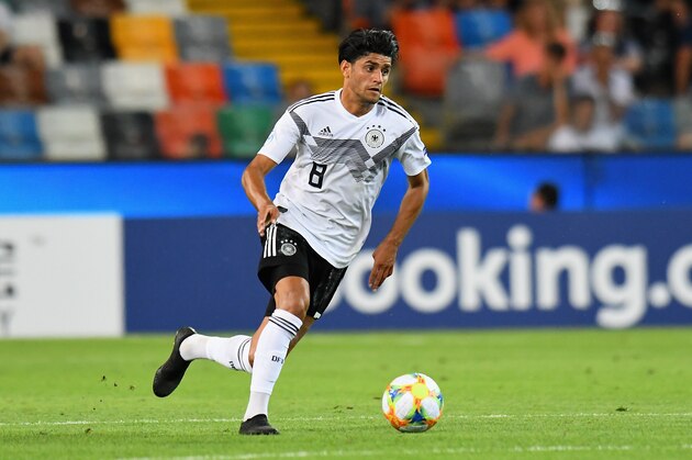 UDINE, ITALY - JUNE 17: Mahmoud Dahoud of Germany in action during the 2019 UEFA U-21 Group B match between Germany and Denmark at Stadio Friuli on June 17, 2019 in Udine, Italy.  (Photo by Alessandro Sabattini/Getty Images)