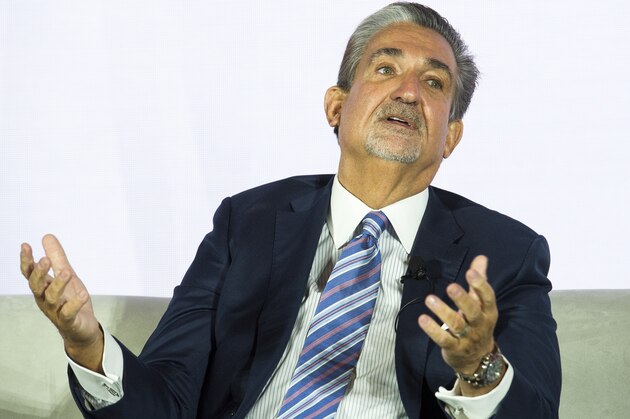 Ted Leonsis, owner of the NHL Capitols and NBA Wizards, addresses the American Gaming Association's Sports Betting Executive Summit, at the MGM Grand National Harbor Casino, in Oxon Hill, Md., Wednesday, March 27, 2019. The Supreme Court ruled last May 14 that any state can legalize sports betting if it chooses, and since then the action has been swift. Sports gambling is now legal in eight states, with more than 20 others at least considering legalization.  (AP Photo/Cliff Owen)