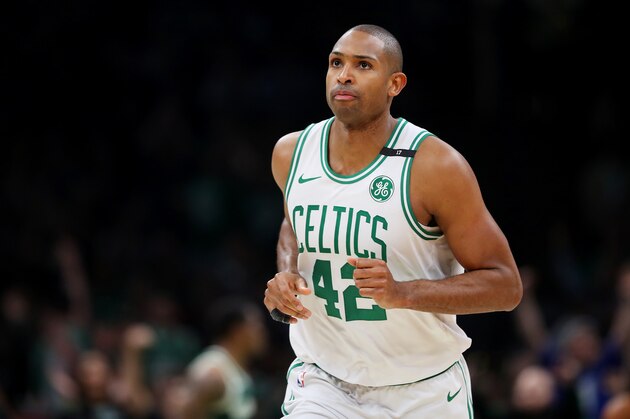 BOSTON, MASSACHUSETTS - MAY 06: Al Horford #42 of the Boston Celtics looks on during the second half of Game 4 of the Eastern Conference Semifinals during the 2019 NBA Playoffs at TD Garden on May 06, 2019 in Boston, Massachusetts. The Bucks defeat the Celtics 113-101. (Photo by Maddie Meyer/Getty Images)