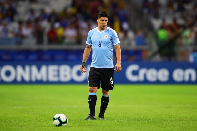 BELO HORIZONTE, BRAZIL - JUNE 16: Luis Suarez of Uruguay in action during the Copa America Brazil 2019 group C match between Uruguay and Ecuador at Mineirao Stadium on June 16, 2019 in Belo Horizonte, Brazil. (Photo by Chris Brunskill/Fantasista/Getty Images)