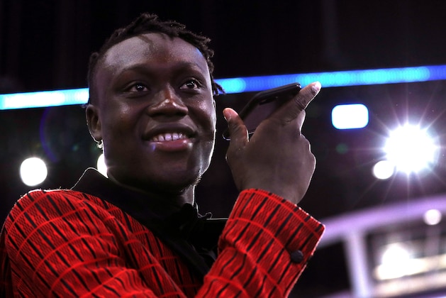 NEW YORK, NEW YORK - JUNE 20: NBA prospect Sekou Doumbouya looks on before the start of the 2019 NBA Draft at the Barclays Center on June 20, 2019 in the Brooklyn borough of New York City. NOTE TO USER: User expressly acknowledges and agrees that, by downloading and or using this photograph, User is consenting to the terms and conditions of the Getty Images License Agreement. (Photo by Mike Lawrie/Getty Images)