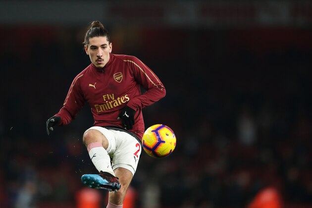 LONDON, ENGLAND - JANUARY 19: Hector Bellerin of Arsenal during the Premier League match between Arsenal FC and Chelsea FC at Emirates Stadium on January 19, 2019 in London, United Kingdom. (Photo by James Williamson - AMA/Getty Images)