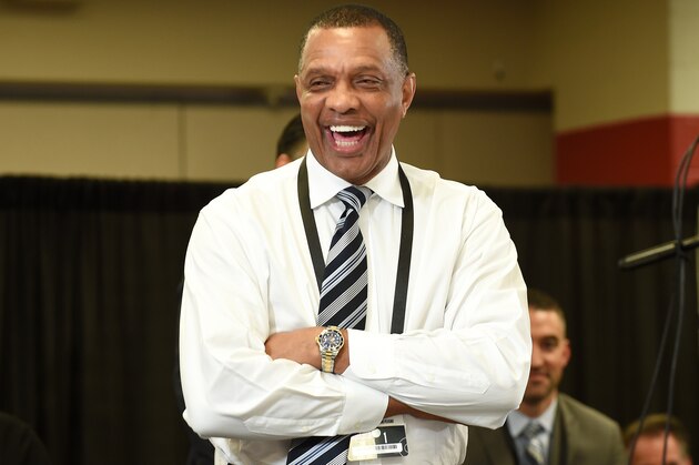 CHICAGO, IL - MAY 14:  Head Coach Alvin Gentry of the New Orleans Pelicans smiles during the 2019 NBA Draft Lottery on May 14, 2019 at the Chicago Hilton in Chicago, Illinois. NOTE TO USER: User expressly acknowledges and agrees that, by downloading and/or using this photograph, user is consenting to the terms and conditions of the Getty Images License Agreement. Mandatory Copyright Notice: Copyright 2019 NBAE (Photo by Randy Belice/NBAE via Getty Images)