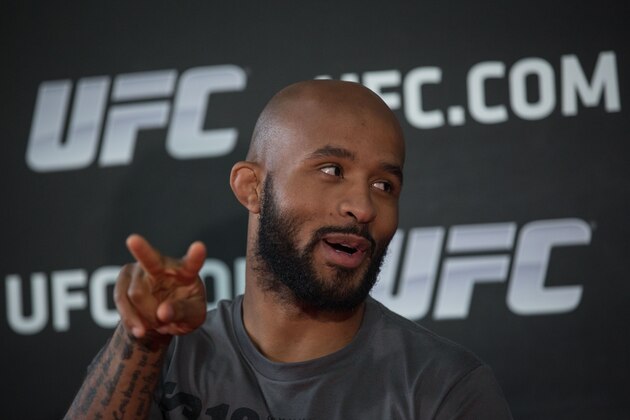 TOKYO, JAPAN - MAY 18:  Current UFC Flyweight Champion Demetrious Johnson talks to the media during a press conference at Krazy Bee Gym on May 18, 2015 in Tokyo, Japan.  (Photo by Chris McGrath/Zuffa LLC/Zuffa LLC)