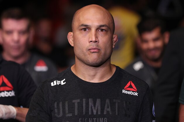 RIO DE JANEIRO, BRAZIL - MAY 11:  BJ Penn prepares to fight Clay Guida in their  lightweight bout during the UFC 237 event at Jeunesse Arena on May 11, 2019 in Rio De Janeiro, Brazil. (Photo by Buda Mendes/Zuffa LLC/Zuffa LLC via Getty Images)