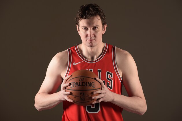 CHICAGO, IL - SEPTEMBER 24: Omer Asik #3 of the Chicago Bulls poses for a portrait at media day on September 24, 2018 at the United Center in Chicago, Illinois. NOTE TO USER: User expressly acknowledges and agrees that, by downloading and or using this photograph, User is consenting to the terms and conditions of the Getty Images License Agreement. Mandatory Copyright Notice: Copyright 2018 NBAE (Photo by Randy Belice/NBAE via Getty Images)