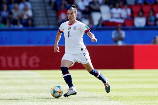 PARIS, FRANCE - JUNE 16: Ali Krieger of USA Women  during the  World Cup Women  match between USA  v Chile  at the Parc des Princes on June 16, 2019 in Paris France (Photo by Eric Verhoeven/Soccrates/Getty Images)