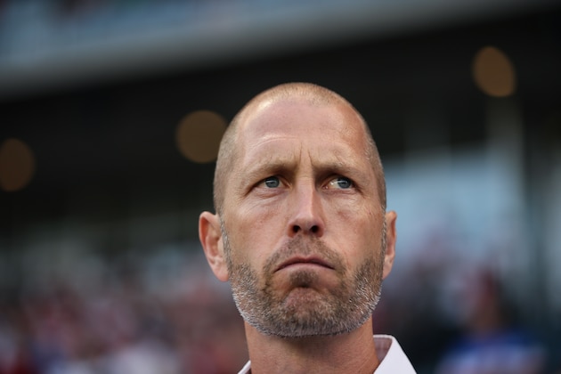 KANSAS CITY, KS - JUNE 26:  Gregg Berhalter  the head coach / manager of USA during the Group D 2019 CONCACAF Gold Cup match between Panama v United States of America at Children's Mercy Park on June 26, 2019 in Kansas City, Kansas. (Photo by Matthew Ashton - AMA/Getty Images)