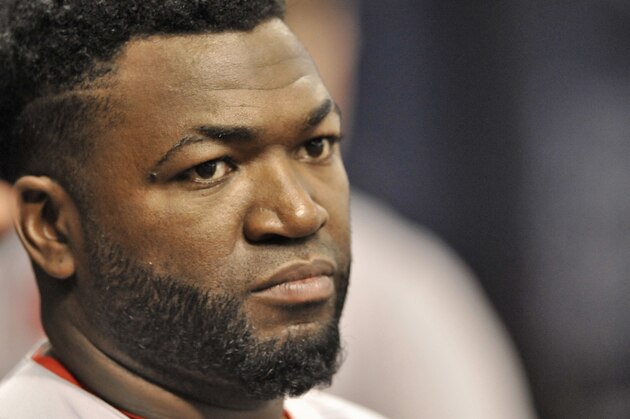 Boston Red Sox's David Ortiz sits in the dugout before a baseball game against the Tampa Bay Rays Saturday, Sept. 24, 2016, in St. Petersburg, Fla. (AP Photo/Steve Nesius)
