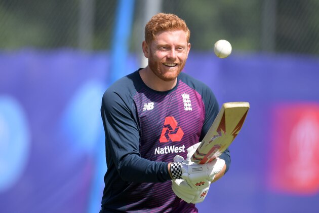 England's Jonny Bairstow attends a training session at Edgbaston in Birmingham, central England on June 28, 2019, ahead of their 2019 Cricket World Cup group stage match against India. (Photo by Dibyangshu Sarkar / AFP) / RESTRICTED TO EDITORIAL USE        (Photo credit should read DIBYANGSHU SARKAR/AFP/Getty Images)