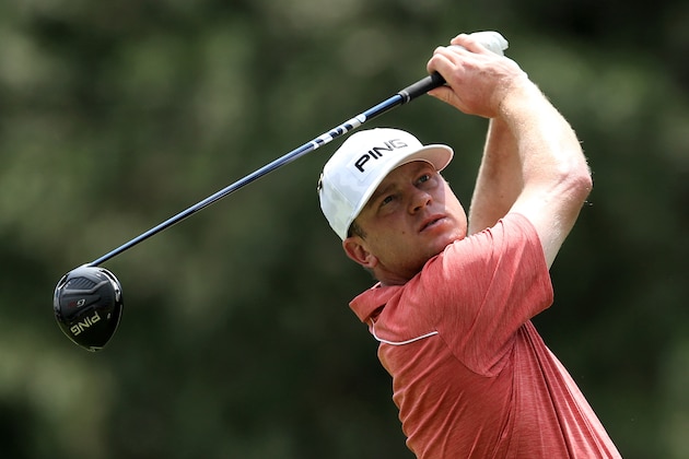DETROIT, MICHIGAN - JUNE 29:  Nate Lashley plays his shot from the fourth tee during round three of the Rocket Mortgage Classic at the Detroit Country Club on June 29, 2019 in Detroit, Michigan. (Photo by Dylan Buell/Getty Images)