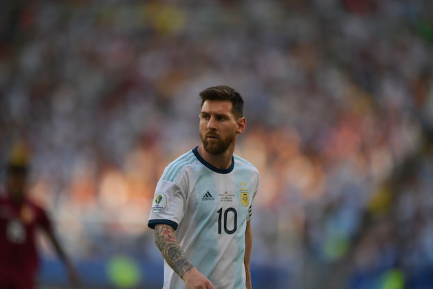 Argentina's Lionel Messi is seen during a Copa America football tournament quarter-final match against Venezuela at Maracana Stadium in Rio de Janeiro, Brazil, on June 28, 2019. (Photo by Carl DE SOUZA / AFP)        (Photo credit should read CARL DE SOUZA/AFP/Getty Images)