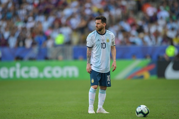 Argentina's Lionel Messi is seen during a Copa America football tournament quarter-final match against Venezuela at Maracana Stadium in Rio de Janeiro, Brazil, on June 28, 2019. (Photo by Carl DE SOUZA / AFP)        (Photo credit should read CARL DE SOUZA/AFP/Getty Images)