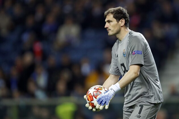 FC Porto goalkeeper Iker Casillas during the UEFA Champions League quarter final match between FC Porto and Liverpool FC at Estadio do Dragao on April 17, 2019 in Porto, Portugal(Photo by VI Images via Getty Images)