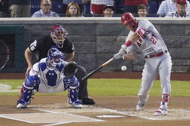 Los Angeles Angels' Mike Trout bats in the first inning during the 89th MLB baseball All-Star Game, Tuesday, July 17, 2018, at Nationals Park, in Washington. (AP Photo/Carolyn Kaster) Los Angeles Angels' Mike Trout bats in the first inning during the 89th MLB baseball All-Star Game, Tuesday, July 17, 2018, at Nationals Park, in Washington. (AP Photo/Carolyn Kaster)