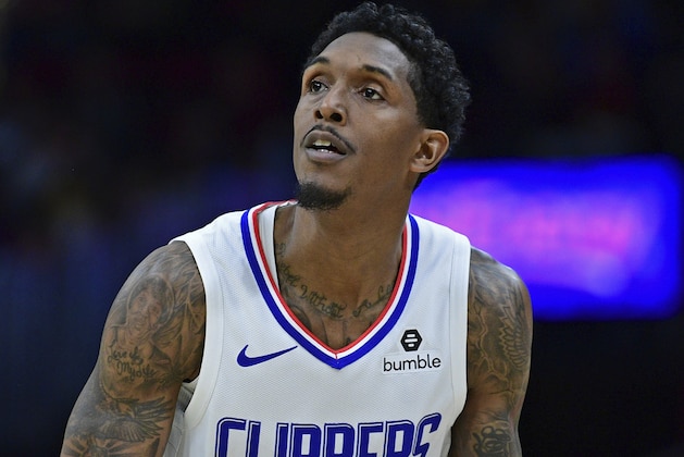 Los Angeles Clippers guard Lou Williams looks to shoot in the first half of an NBA basketball game against the Cleveland Cavaliers, Friday, March 22, 2019, in Cleveland. The Clippers won 110-108. (AP Photo/David Dermer)
