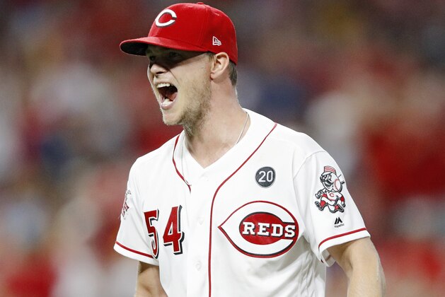 CINCINNATI, OH - JULY 03: Sonny Gray #54 of the Cincinnati Reds reacts after getting the final out in the eighth inning against the Milwaukee Brewers at Great American Ball Park on July 3, 2019 in Cincinnati, Ohio. The Reds won 3-0. (Photo by Joe Robbins/Getty Images)