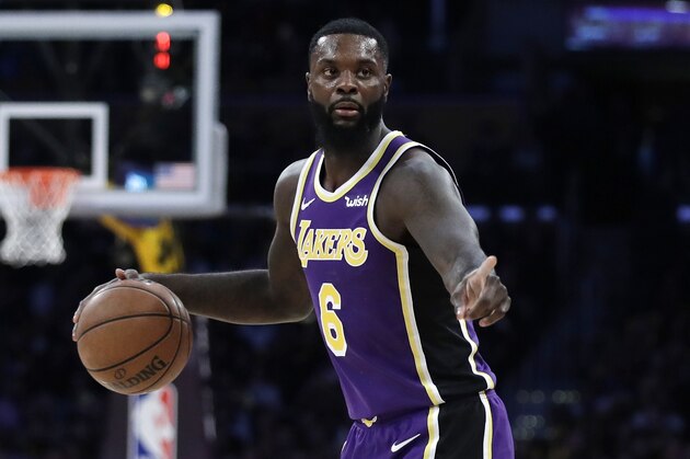 Los Angeles Lakers' Lance Stephenson (6) during an NBA basketball game against the New Orleans Pelicans Wednesday, Feb. 27, 2019, in Los Angeles. (AP Photo/Marcio Jose Sanchez)